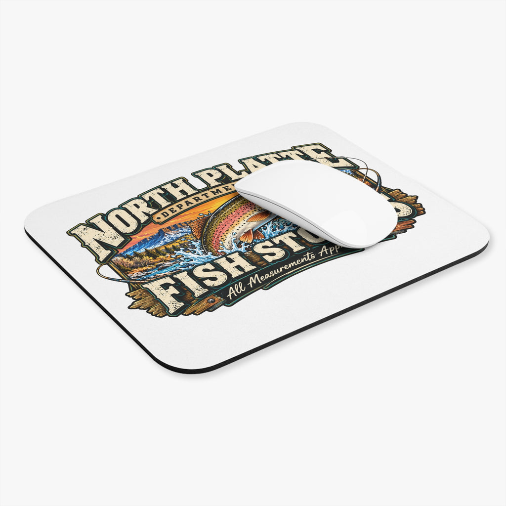 Mouse Pad — North Platte 'Fish Stories' Retro Trout Design