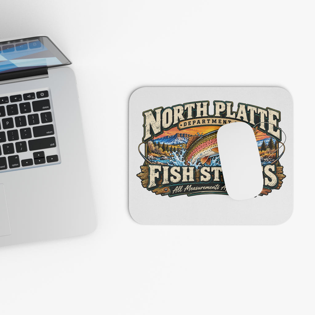 Mouse Pad — North Platte 'Fish Stories' Retro Trout Design